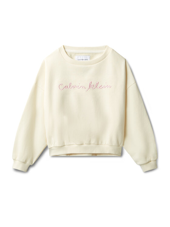 Calvin Klein Jeans Calvin Klein Jeans Pulóver LVCKSJB25G Bézs Relaxed Fit