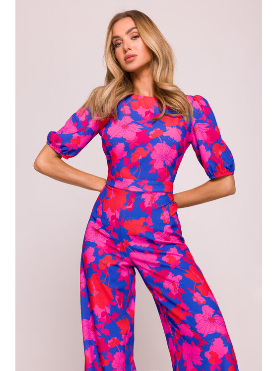 Made of Emotion Made of Emotion Kombinezon M857 Różowy Wide Leg
