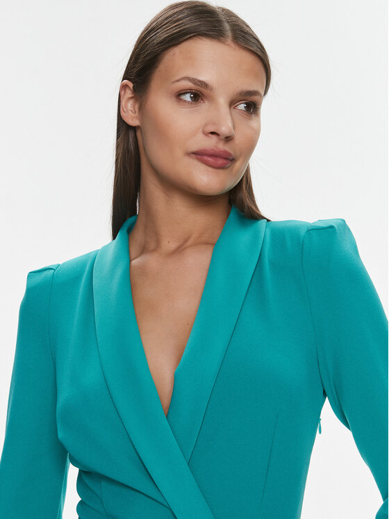 Rinascimento Rinascimento Sukienka koktajlowa CFC0019381002 Turkusowy Regular Fit