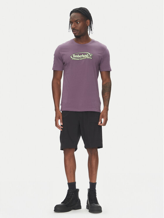 Timberland Timberland Póló TB0A6DJY Lila Regular Fit