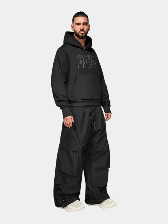 MADE BY SOCIETY MADE BY SOCIETY Kurtka anorak GRAVE - H17505 Czarny Basic Fit