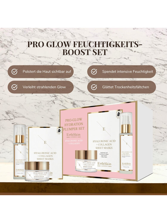 Erthskin London Erthskin London ZESTAW PRO GLOW HYDRATION PLUMPER Krem na dzień