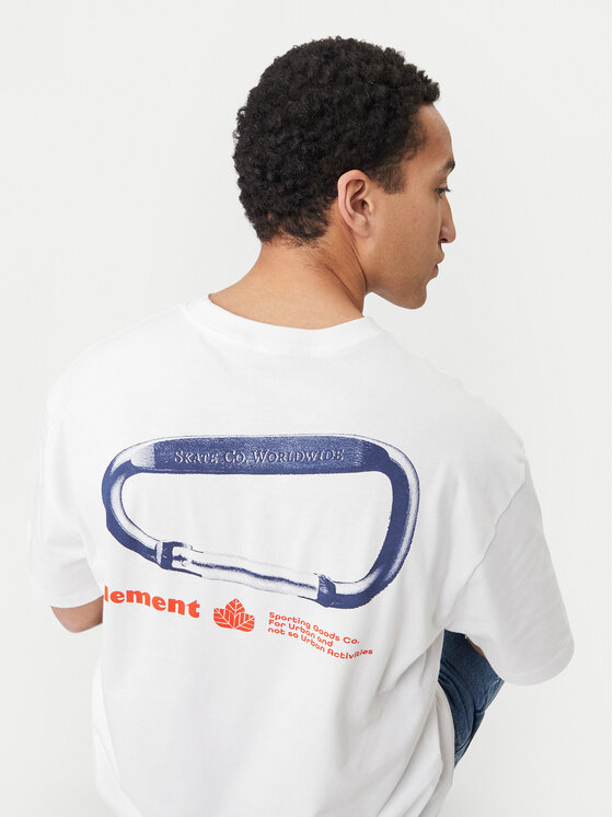 Element Element T-Shirt Sporting ELYZT00569 Biały Relaxed Fit