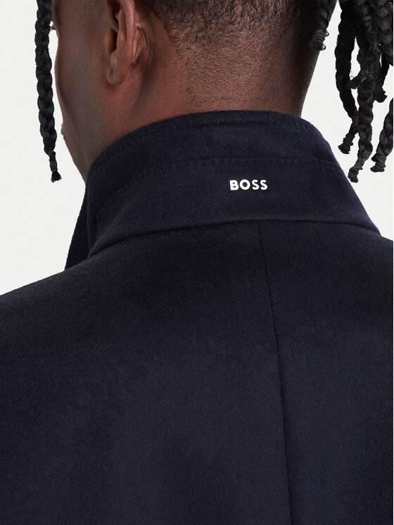 BOSS BOSS Vilnonis paltas H-Hyde-SU-264 50571853 Tamsiai mėlyna Slim Fit