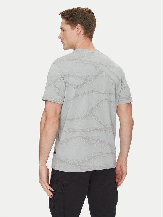 Napapijri Napapijri Tricou B-Cellini NP0A4ILS Gri Regular Fit