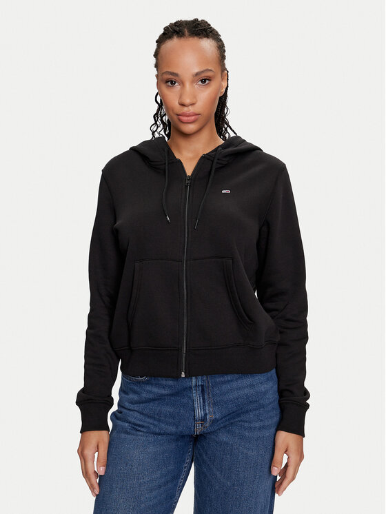 Tommy Jeans Tommy Jeans Світшот Flag DW0DW19729 Чорний Regular Fit