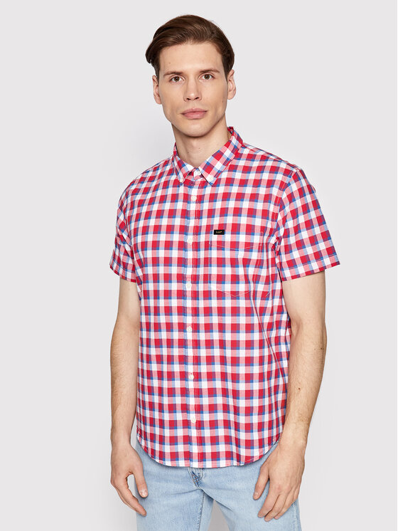 Lee Lee Camicia L886OFUI 112145649 Rosso Regular Fit