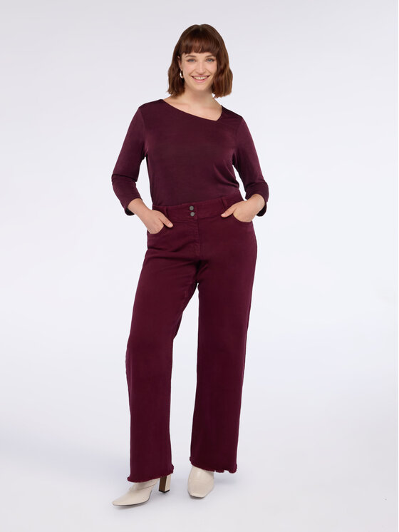 Fiorella Rubino Fiorella Rubino T-shirt G257L008577N036 Bordeaux Regular Fit