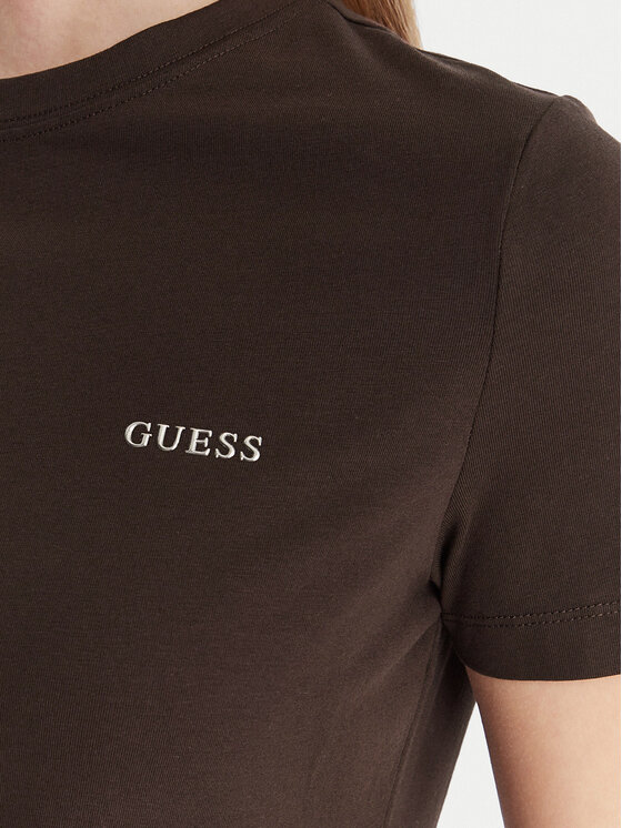 Guess Guess Tričko V6RI07 J1314 Hnedá Regular Fit