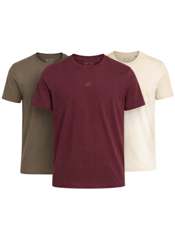 4F 4F T-Shirt Z-TTSHM3947-3-P Biały Regular Fit