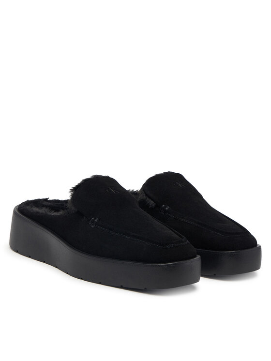 Calvin Klein Calvin Klein Чехли Flatform Mule Suede WL HW0HW03182 Черен
