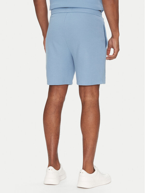 BOSS BOSS Пижамени шорти Waffle Shorts 50535884 Светлосиньо Relaxed Fit