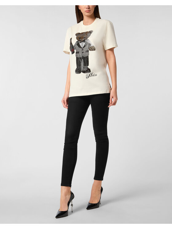 PHILIPP PLEIN PHILIPP PLEIN T-Shirt 27367 Biały Over Fit