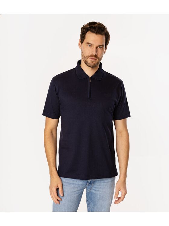 Lee Cooper Lee Cooper Polo TRIS 5056 Granatowy Regular Fit