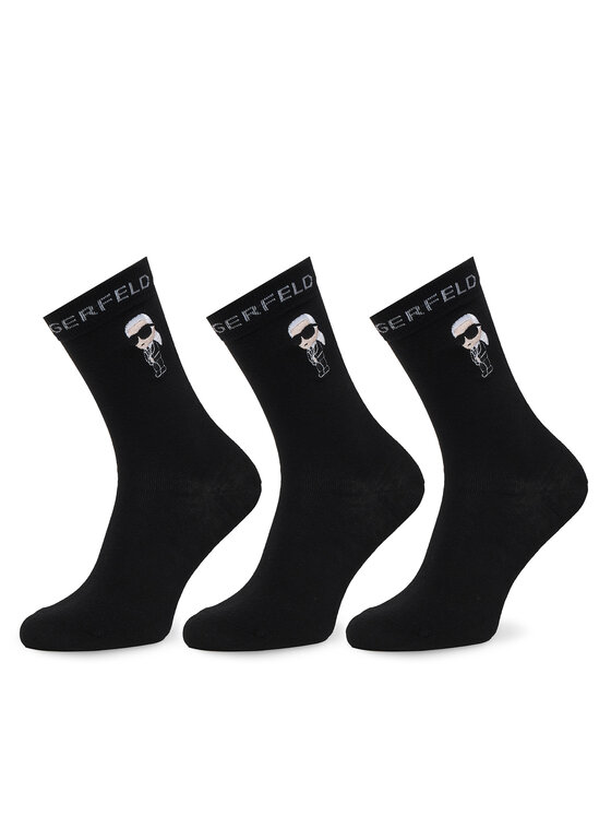 KARL LAGERFELD KARL LAGERFELD Lange Socken A4M47045 Schwarz
