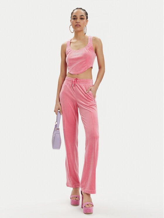 Juicy Couture Juicy Couture Top Camina JCWCT23305 Różowy Slim Fit