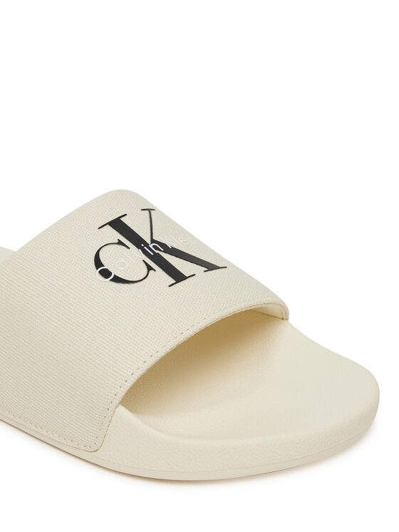Calvin Klein Jeans Calvin Klein Jeans Japonki Slide Monogram Wn Logo Ck YW0YW01967 Beżowy