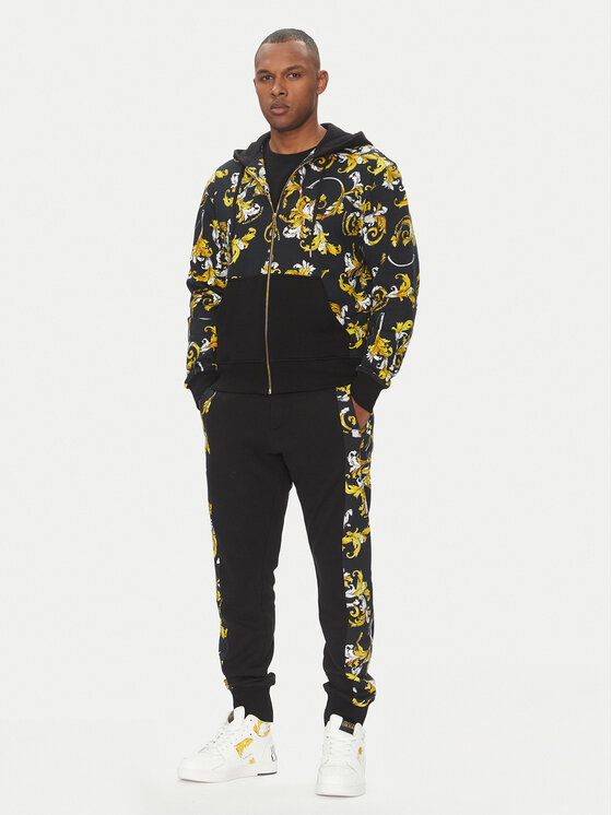 Versace Jeans Couture Versace Jeans Couture Spodnji del trenirke 78GAA3C0 Črna Regular Fit