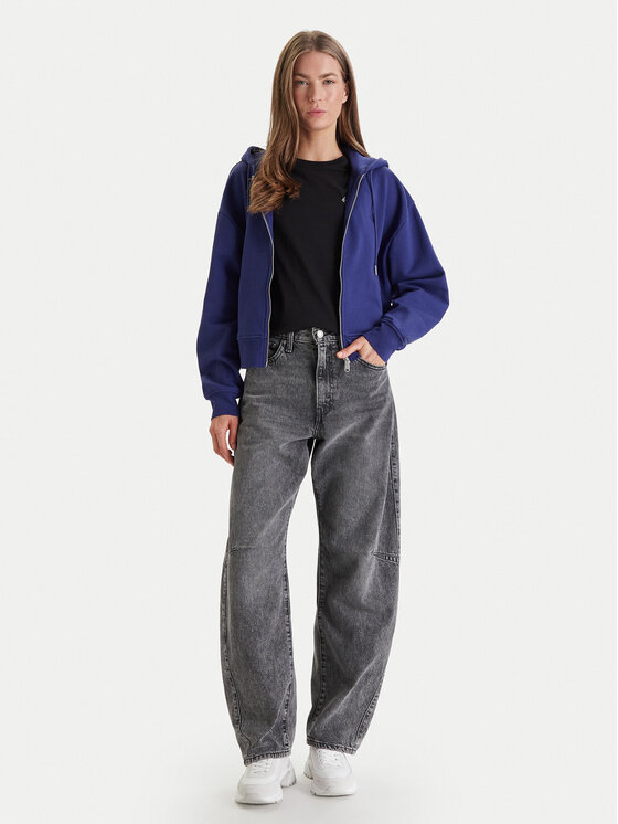 Calvin Klein Jeans Calvin Klein Jeans Džemperis ar kapuci Monogram LV047F208G Violets Relaxed Fit