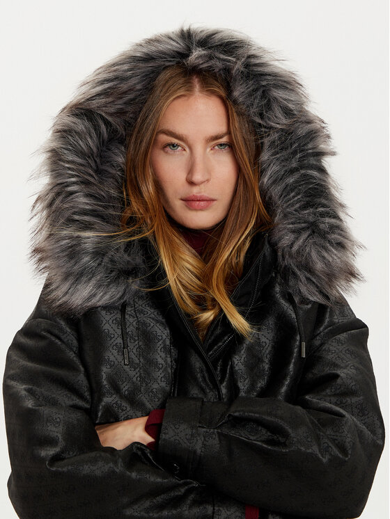 Guess Guess Парка Elly W4BL35 WFIR2 Черен Regular Fit