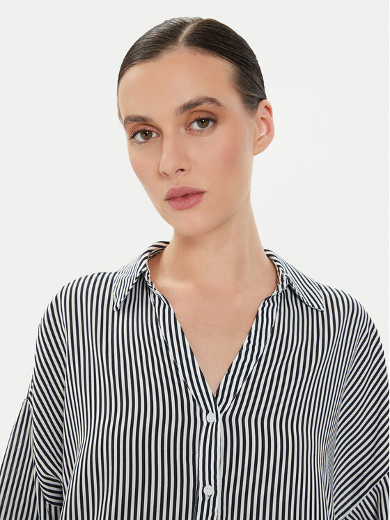Vero Moda Vero Moda Hemd Bumpy 10311681 Schwarz Oversize
