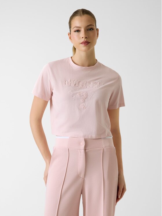 Guess Guess T-Shirt 181886 Różowy Classic Fit