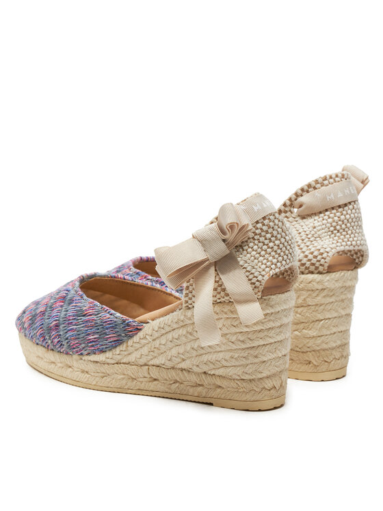Manebi Manebi Espadrile Acapulco Low Wedge Espadrilles G 0.6 WL Vijolična