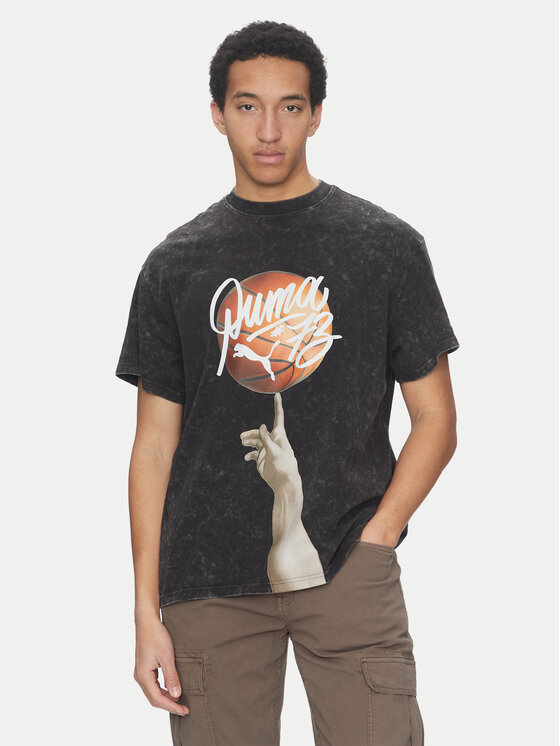 Puma Puma T-Shirt Dylan Exhibit 630475 Czarny Regular Fit