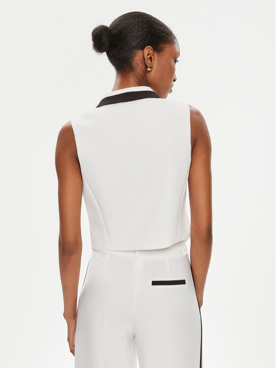 Maryley Maryley Prsluk 24EB805/43BN Bijela Regular Fit