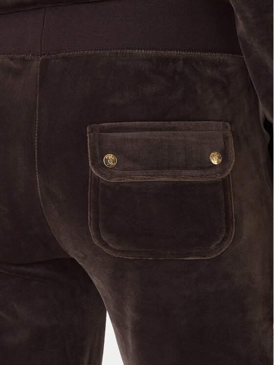 Juicy Couture Juicy Couture Spodnji del trenirke Layla JCSEBJ001G Rjava Regular Fit