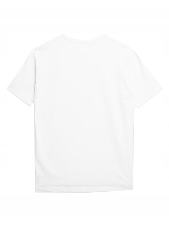 4F 4F T-Shirt 4FSS23TTSHM298-10S Biały Active Fit