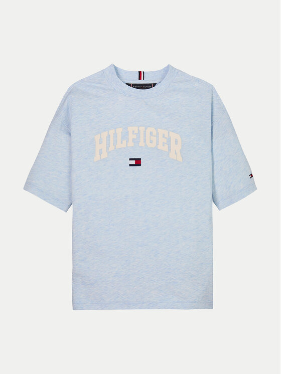 Tommy Hilfiger Tommy Hilfiger Тишърт Varsity KB0KB09533 D Светлосиньо Regular Fit