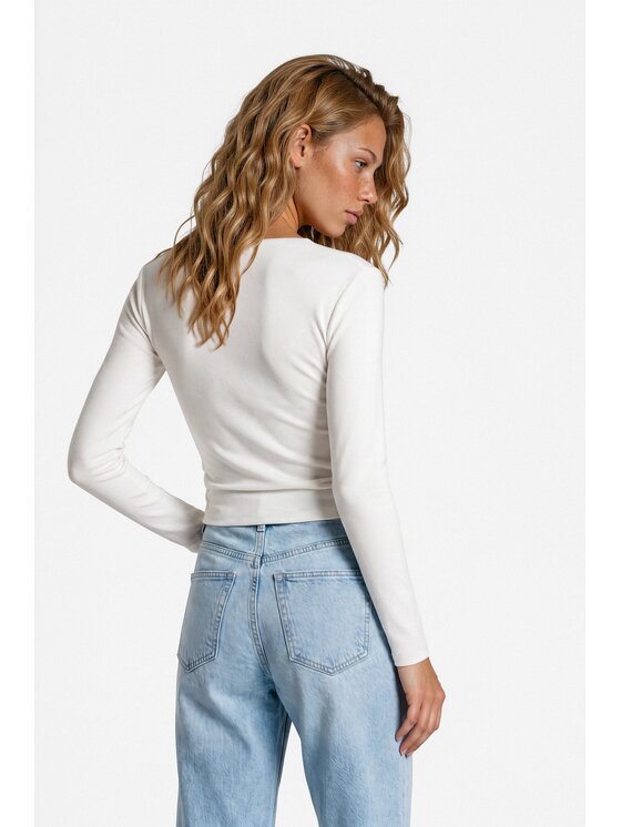 LE POSSÉ LE POSSÉ Halenka LBZM Bílá Slim Fit