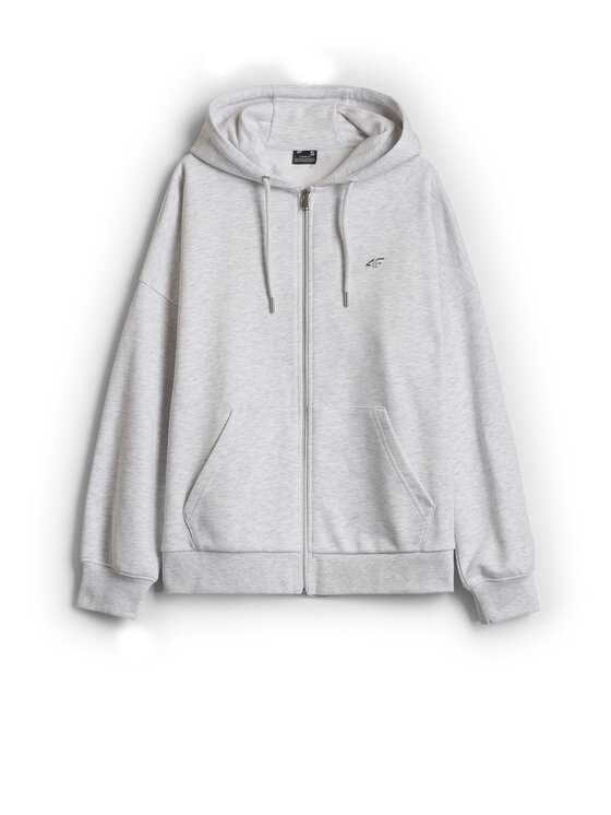 4F 4F Bluza basic Szary jasny Loose Fit