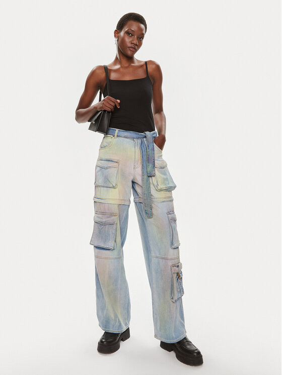 PINKO Pinko Τζιν Accesa 103246 A1PI Έγχρωμο Relaxed Fit