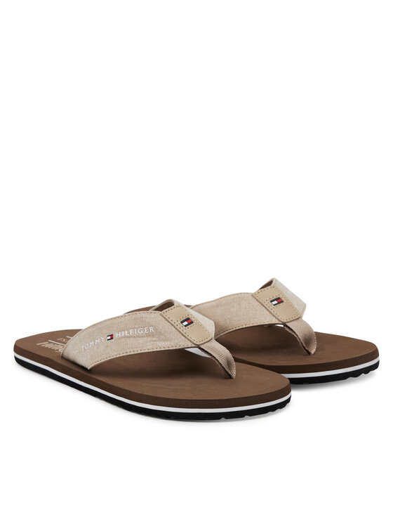 Tommy Hilfiger Tommy Hilfiger Varbavahesandaalid Chambray Beach Sandal FM0FM05570 Beež