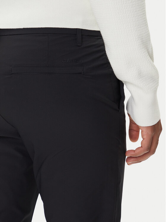 Calvin Klein Calvin Klein Παντελόνι υφασμάτινο LV04LB610G Μαύρο Slim Fit