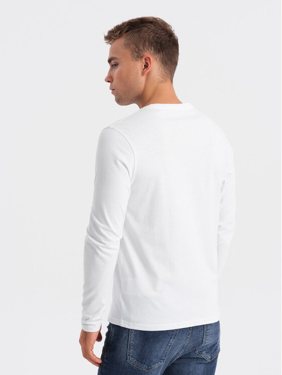 Ombre Ombre S dlouhým rukávem OM-LSPT-0119 Bílá Regular Fit