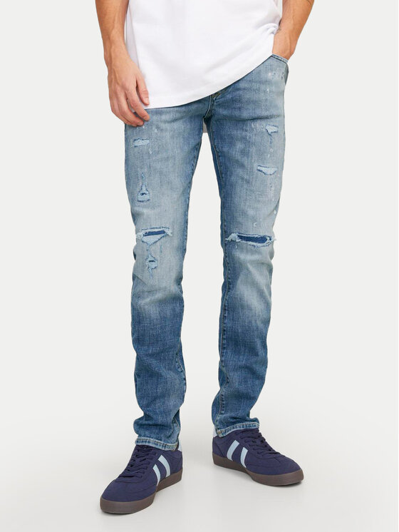 Jack&Jones Jeans Hlače Glenn 12253296 Modra Slim Fit