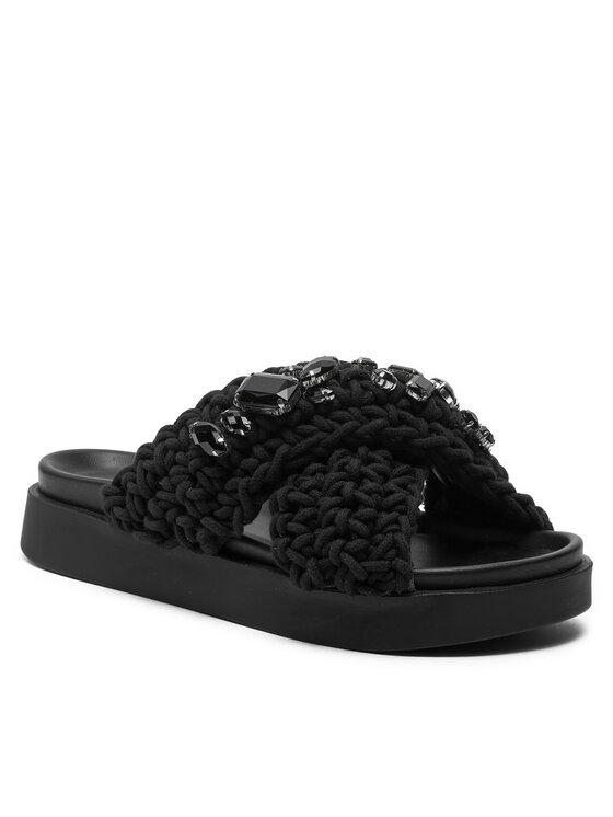Inuikii Inuikii Παντόφλες Woven Stones 70104-106 Μαύρο