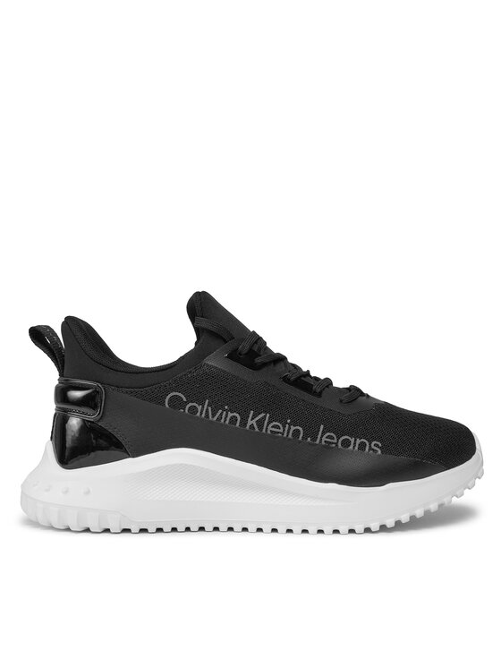 Sneakers Calvin Klein Jeans Eva Run Slipon Lace Mix Lum Wn YW0YW01303 Black/Bright White 0GM