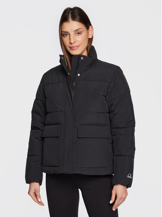 Champion Giubbotto piumino Logo 115759 Nero Custom Fit Modivo