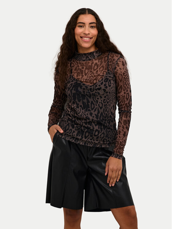 Kaffe Kaffe Блузка Johanne 10507815 Чорний Slim Fit