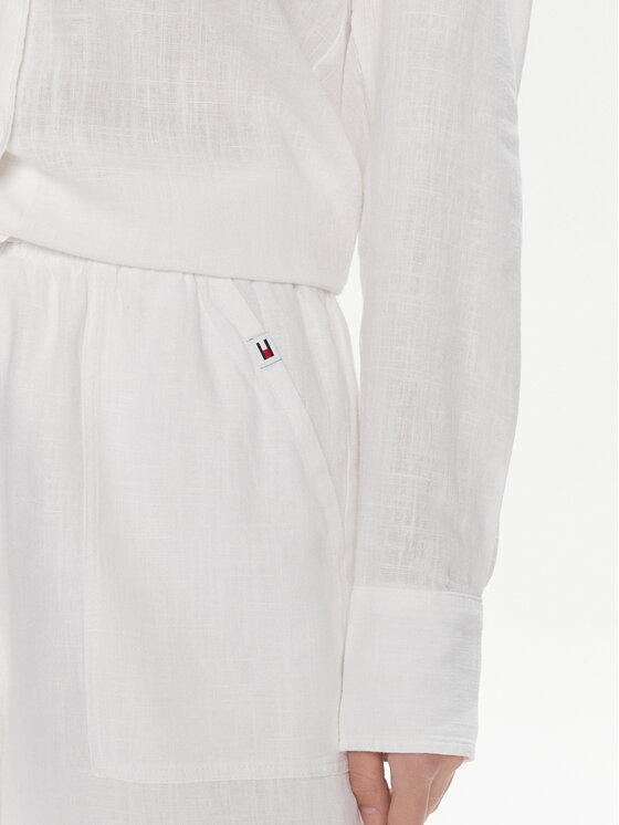 Tommy Jeans Tommy Jeans Σορτς υφασμάτινο DW0DW18334 Λευκό Relaxed Fit
