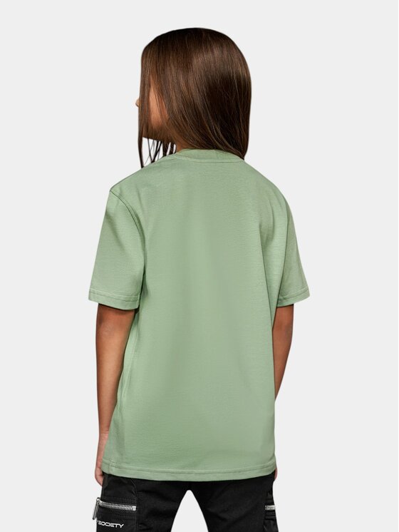 MADE BY SOCIETY MADE BY SOCIETY T-Shirt Busy Having Fun - T36555 Zielony Basic Fit