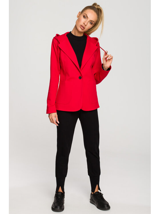 Made of Emotion Made of Emotion Marynarka M691 Czerwony Casual Fit