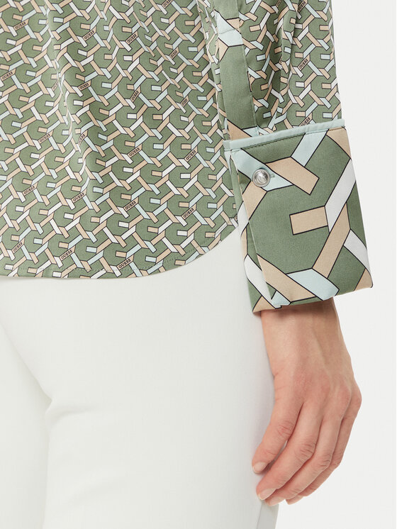 Guess Guess Srajca W4YH47 WF1T2 Zelena Regular Fit