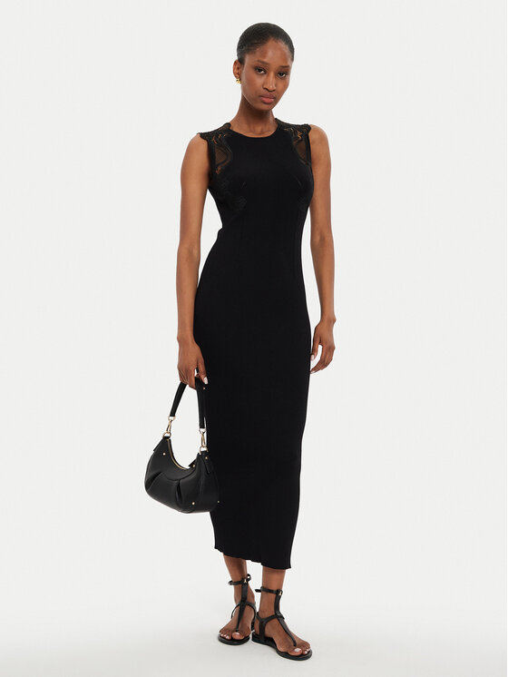 TWINSET TWINSET Rochie tricotată 242TP3190 Negru Slim Fit