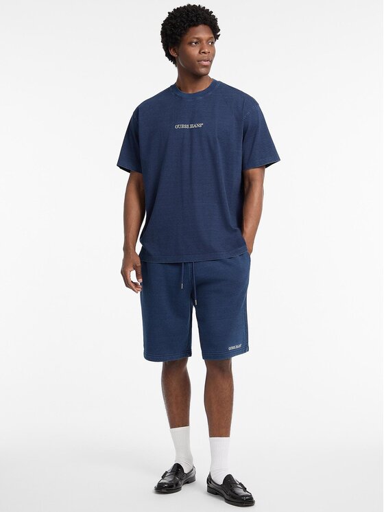 Guess Jeans Guess Jeans T-Shirt 176057 Modrá Classic Fit
