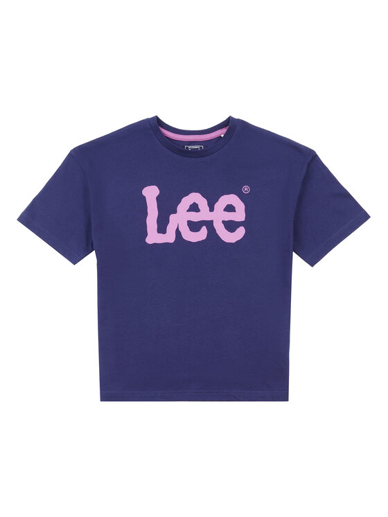 Lee Lee Marškinėliai Wobbly Graphic LEG5030 Mėlyna Regular Fit
